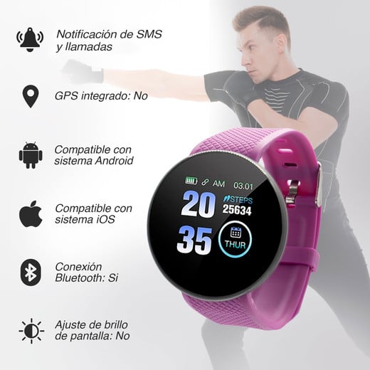 Reloj Inteligente Smartwatch ZN42 Púrpura
