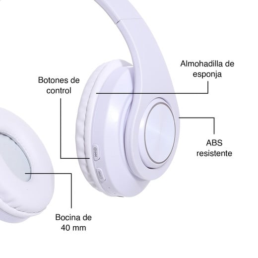 Audífonos Headphones BT B39 Blanco