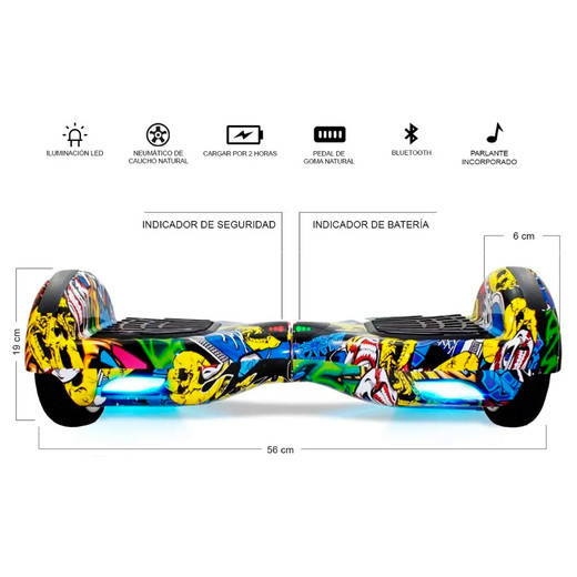 Hoverboard Patineta Eléctrica Kemilng Graffiti