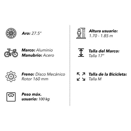 Bicicleta Mountain Bike Match 27.5