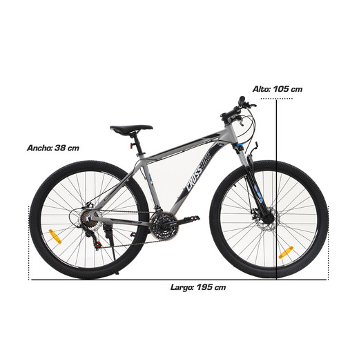 Bicicleta Mountain Bike Aro 29” 21 Velocidades Gris