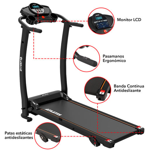 Trotadora Eléctrica Atletis K100 LED Altavoces 