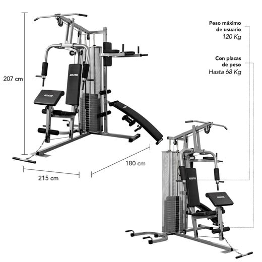 Home Gym Tres Estaciones TF-7005A Gris