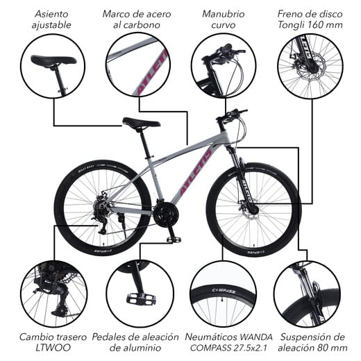 Bicicleta Mountain Bike Ecrins 27,5