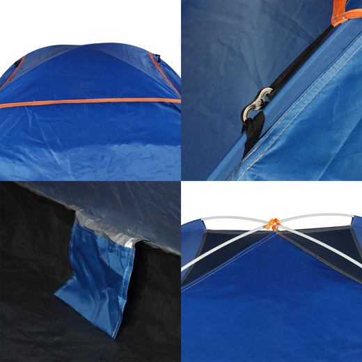 Carpa 4 Personas Camping Outdoor Azul