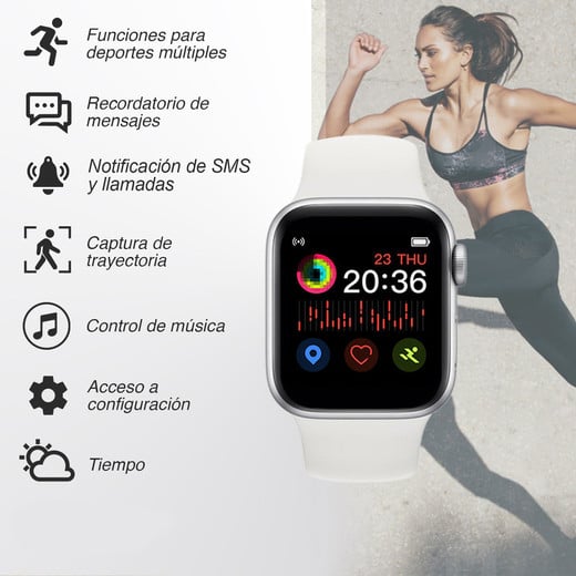 Smartwatch Reloj Inteligente T500 Blanco
