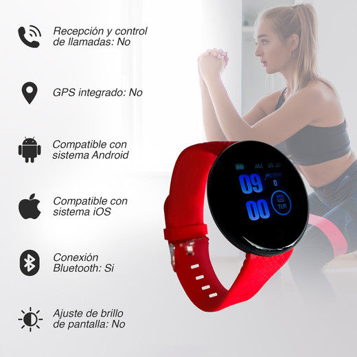 Reloj Inteligente Smartwatch ZN42 Rojo
