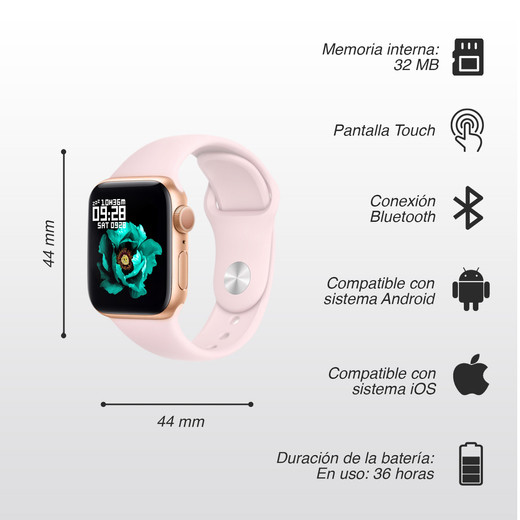 Smartwatch Reloj Inteligente I7 Pro Rosado