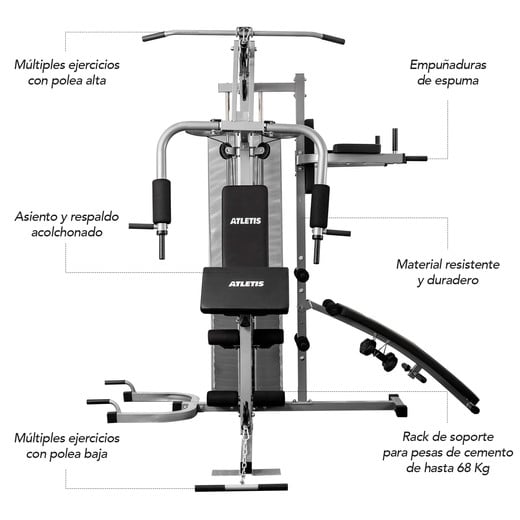 Home Gym Tres Estaciones TF-7005A Gris