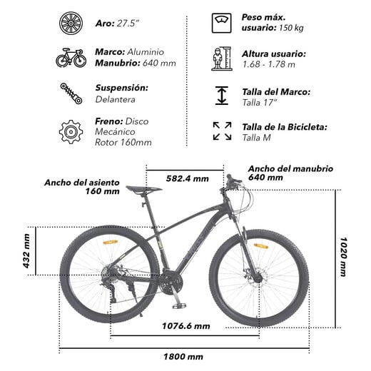 Bicicleta Mountain Bike Flyur 27,5