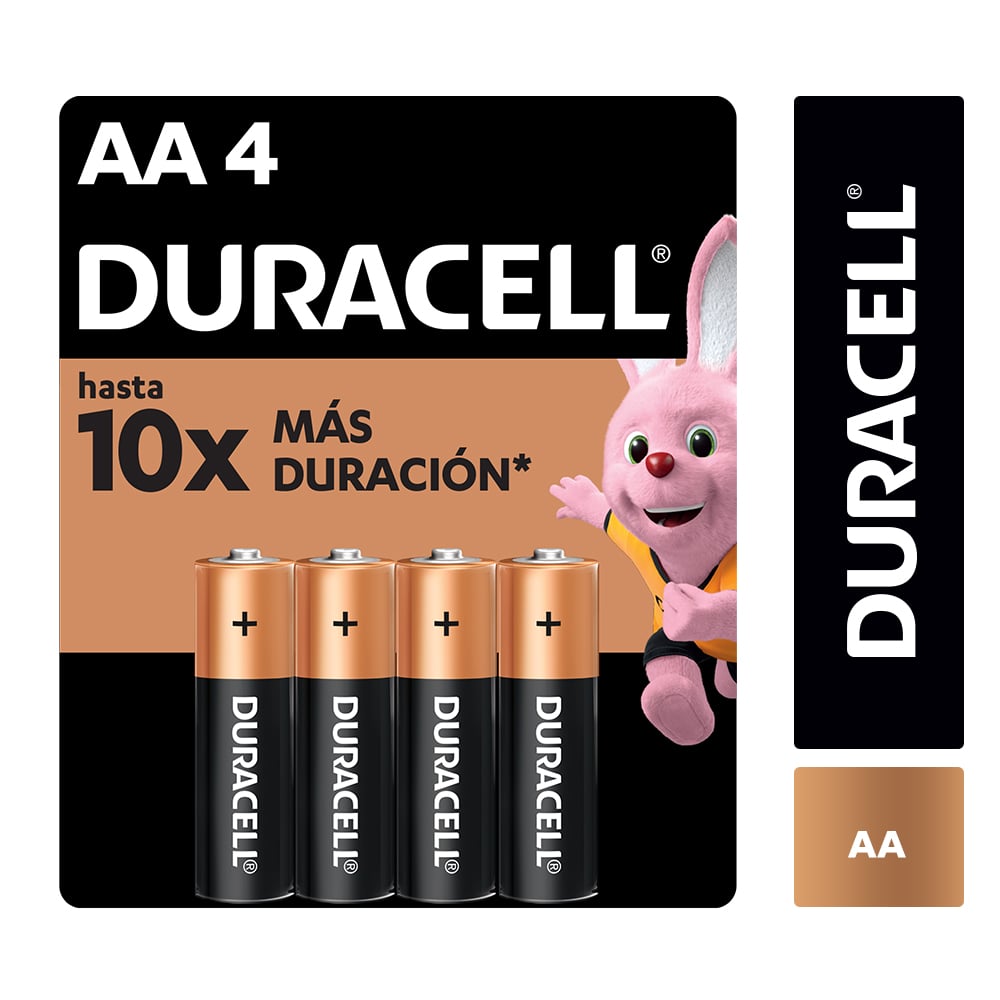 Liqui - Duracell Pilas Alcalinas AA de Larga Duración - Pack de 4