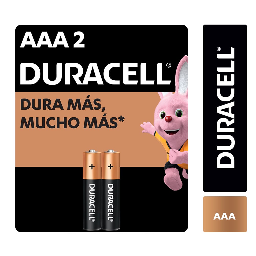 Liqui - Duracell Pilas Alcalinas AAA de Larga Duración - Pack de 2