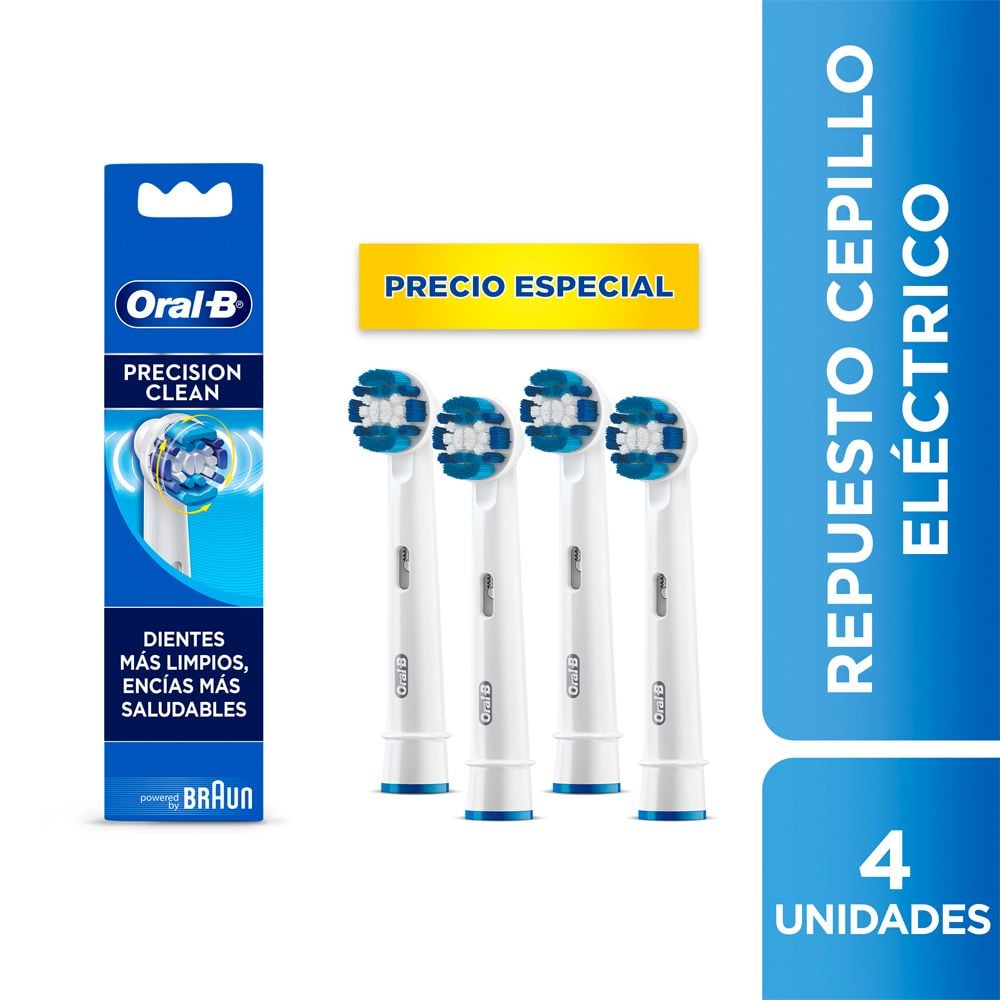 Liqui - Cabezales De Repuesto Oral-B Precision Clean, 4Un