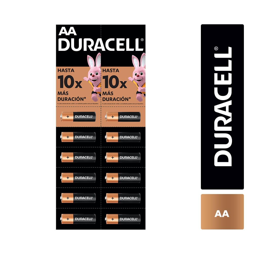 Liqui - Duracell Pilas Alcalinas AA de Larga Duración - Pack de 12