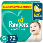 Pañales Pampers Confort Sec G 72 Un