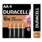 Duracell Pilas Alcalinas AA de Larga Duración - Pack de 4 Unidades