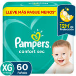 Pañales Pampers Confort Sec XG 60 Un