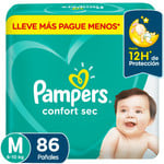Pañales Pampers Confort Sec M 86 Un