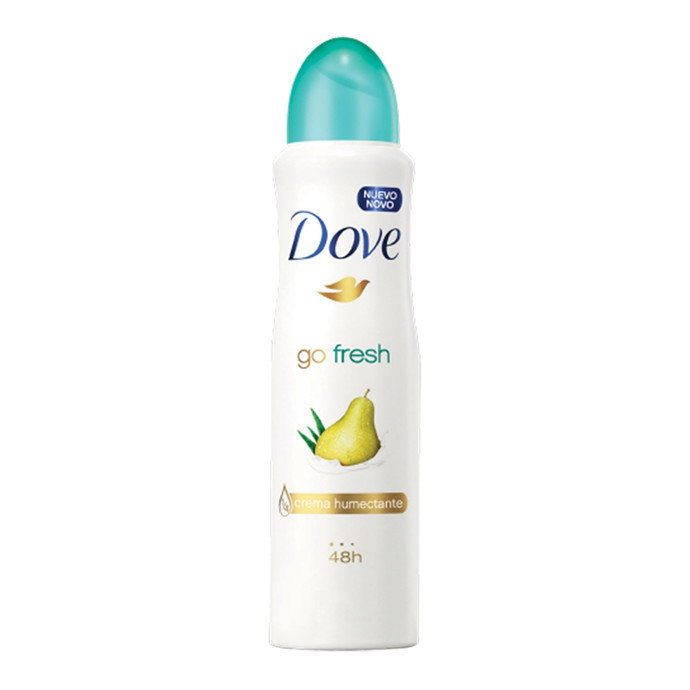 Dove Desodorante Antitranspirante Go Fresh Pera en Aerosol de 150ml - Dove Spray Antitranspirante Pera Aloe Vera 150ml