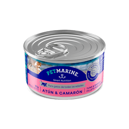 PET MARINE LATA ATÚN Y CAMARON PARA GATOS 85 GR