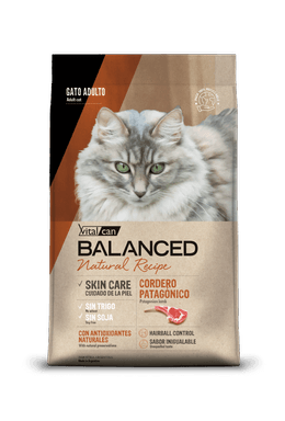 BALANCED PARA GATO ADULTO NATURAL RECIPE CORDERO 3 KG