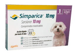 SIMPARICA 1 TABLETA PARA PERROS DE 2,5 A 5 KG 