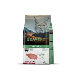 BRAVERY GATO ADULTO ESTERILIZADO POLLO 7 KG