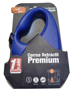 CORREA PREMIUM RETRACTIL MAXPET  TALLA S