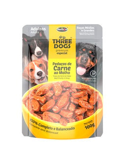 THREE DOGS SACHET ADULTOS RAZAS MEDIANAS Y GRANDES 100gr