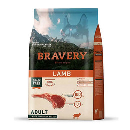 BRAVERY ADULTO RAZAS MEDIANAS Y GRANDES CORDERO 4 KG