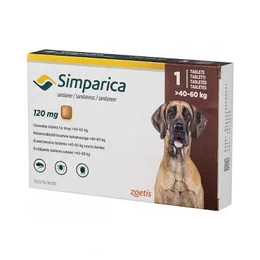 SIMPARICA PARA PERROS 1 COMPRIMIDO 40 A 60 KG DE PESO