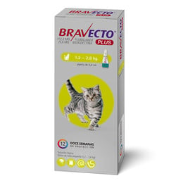 BRAVECTO GATOS PLUS 1,2 A 2,8 KG