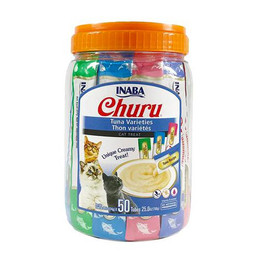 CHURU PARA GATOS VARIEDADES ATÚN 50 TUBOS