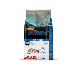 BRAVERY GATO ADULTO ESTERILIZADO HERRING 2 KG