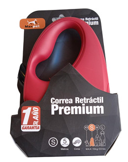 CORREA PREMIUM RETRACTIL MAXPET  TALLA S