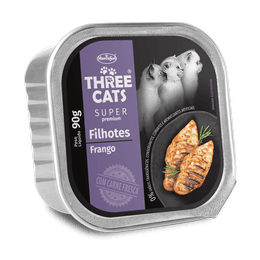 THREE CATS PATE SUPER PREMIUM GATITOS KITTEN SABOR POLLO 90gr