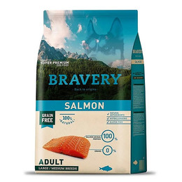 BRAVERY ADULTO RAZAS MEDIANAS Y GRANDES SALMON 4 KG