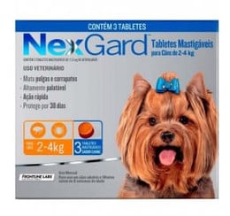 NEXGARD 3 TABLETAS PARA PERROS DE 2 A 4KG