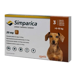 SIMPARICA 3 TABLETAS PARA PERROS DE 5 A 10 KG 