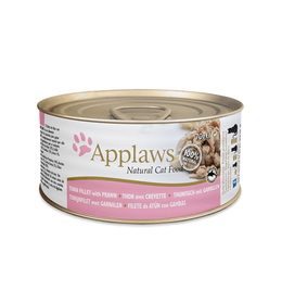 APPLAWS LATA GATO ADULTO SABOR FILETE DE ATUN CON CAMARON 70gr