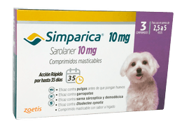 SIMPARICA 3 TABLETAS PARA PERROS DE 2,5 A 5 KG 