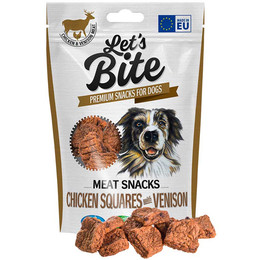 LET`S BITE MEAT SNACKS CHICKEN SQUARS WITH VENISON 80 GR