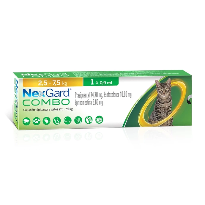 NEXGARD COMBO PARA GATOS 2,5 A 7,5 KG - Nexgard-Combo-Gatos-2.webp