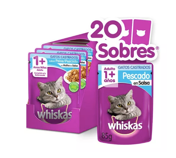 WHISKAS SACHET PESCADO BLANCO GATO CASTRADO CAJA 20 UNIDADES - whiskas_gato_castrado_pescado.png