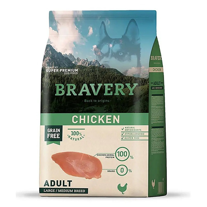 BRAVERY ADULTO RAZAS MEDIANAS Y GRANDES POLLO 4 KG - BRAVERY-pollo-adulto.jpg.jpg