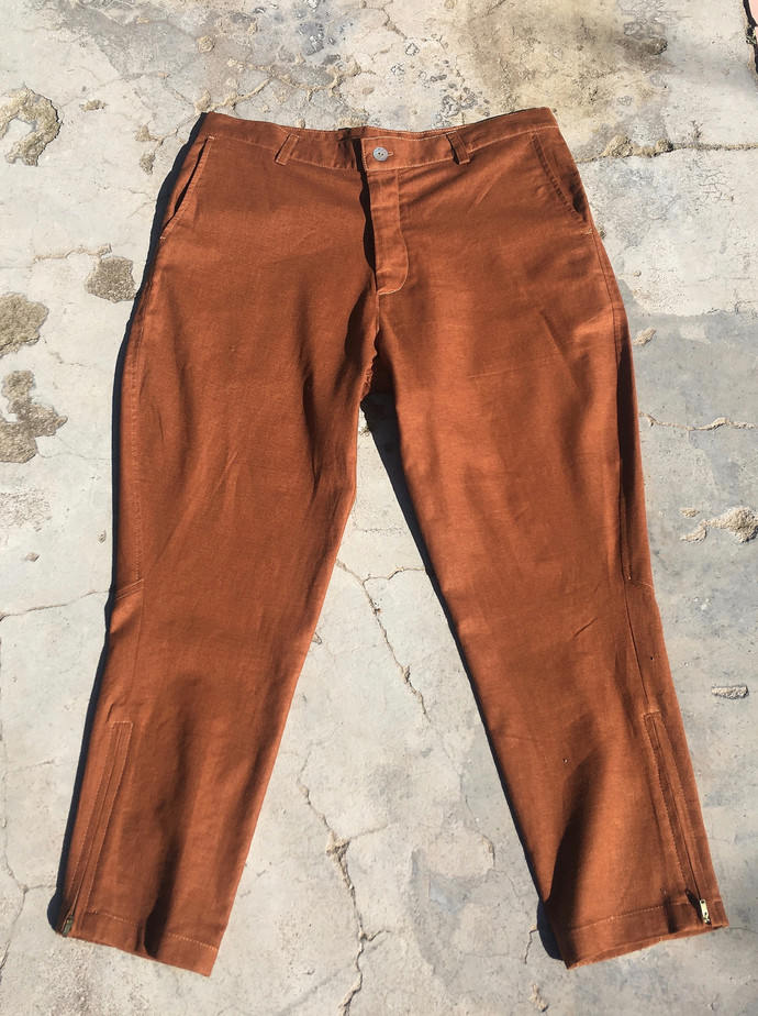 pantalon lino ocre S - IMG_3792.jpg