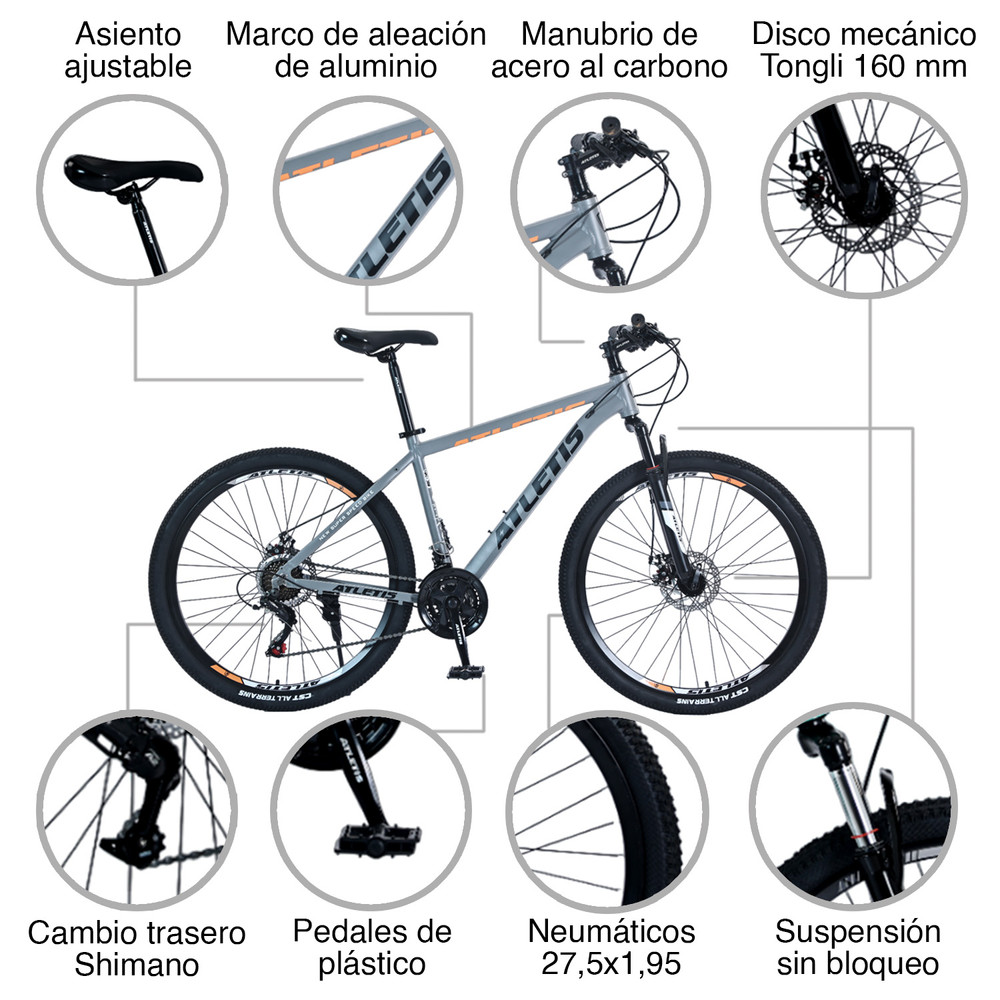 Bicicleta Mountain Bike Aro 27 5