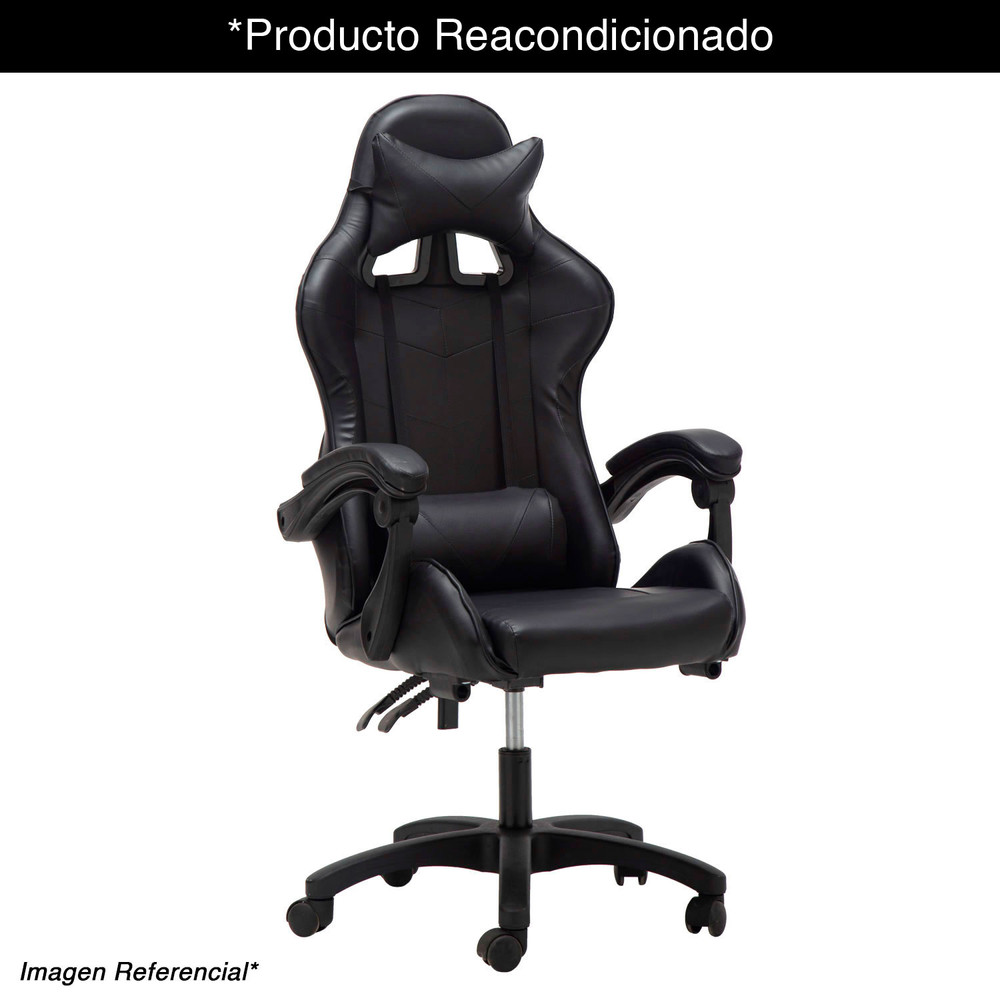 Silla Gamer VEGAS color negro y azul - Conforama